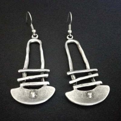 Half Circle Geometric Staircase Earrings "Cocktail Hour" – Elegant & refined