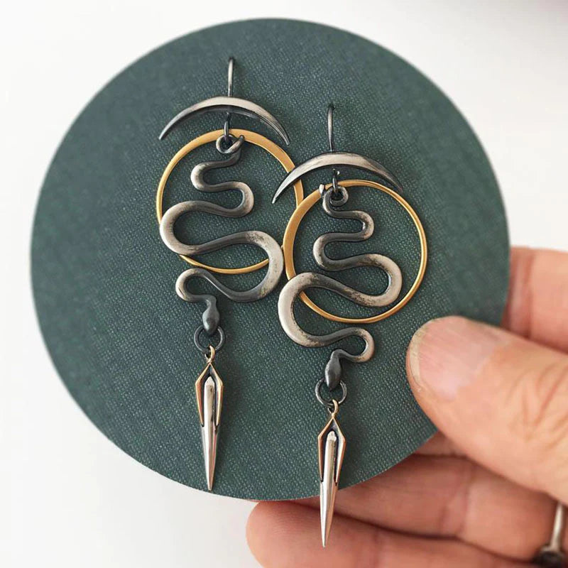 Geometric Spiral Earrings "Cocktail Hour" – Elegant & refined