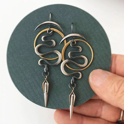 Geometric Spiral Earrings "Cocktail Hour" – Elegant & refined