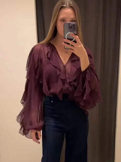 Sheer blouse "Sunday Picnic" – Fresh & feminine