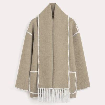 Fringe scarf jacket "Sunrise Yoga" – Elegant & refined