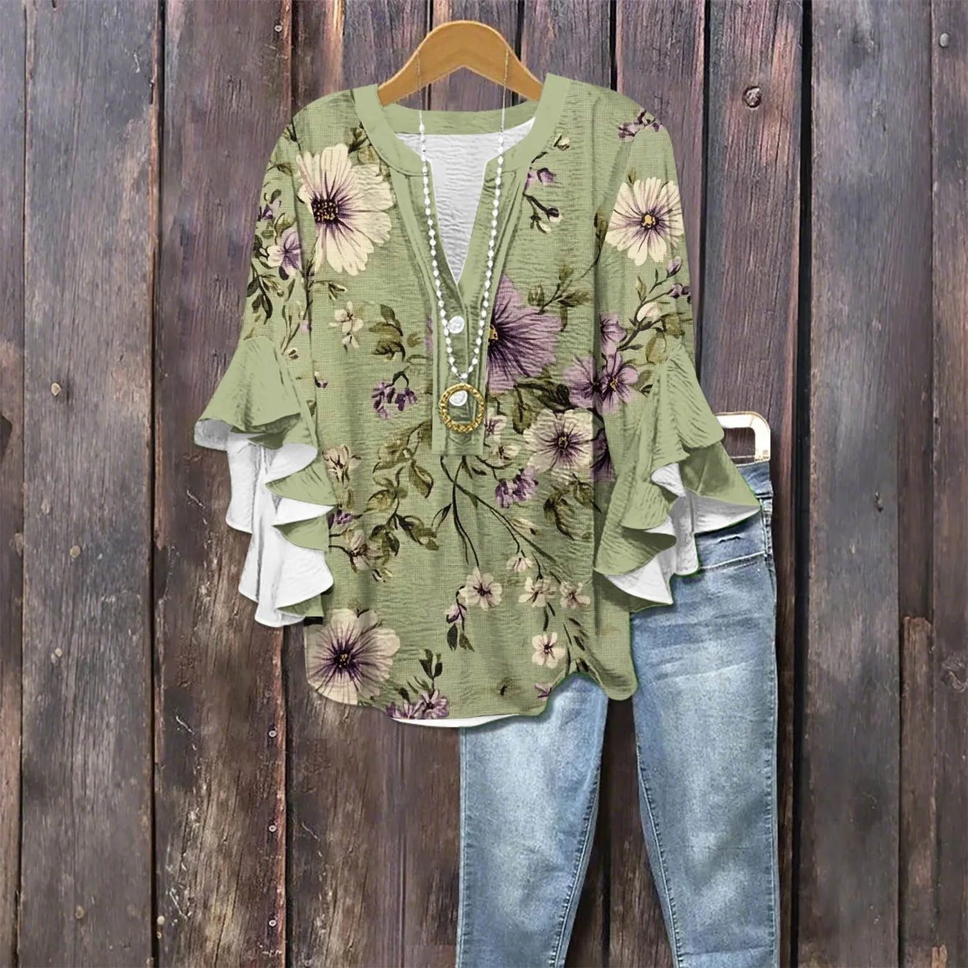 Silk blouse "Garden Party" – Soft & sophisticated