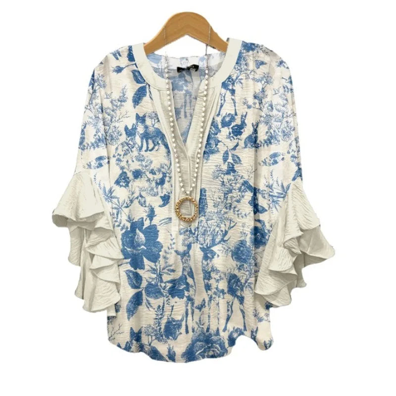 Silk blouse "Garden Party" – Soft & sophisticated
