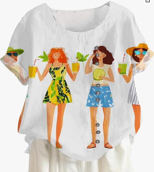 Silk top "Garden Party" – Fresh & feminine