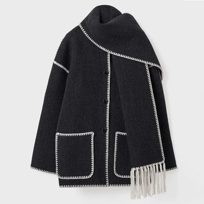 Fringe scarf jacket "Sunrise Yoga" – Elegant & refined
