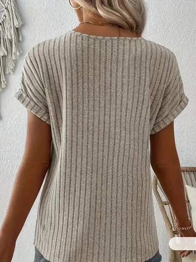 Ribbed tee "Sunday Picnic" – Fresh & feminine