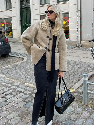 Fluffy coat "Sunday Picnic" – Soft & sophisticated