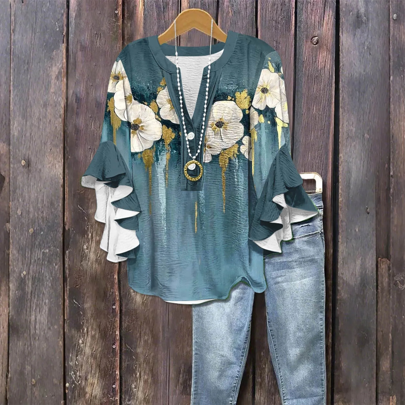 Silk blouse "Garden Party" – Soft & sophisticated