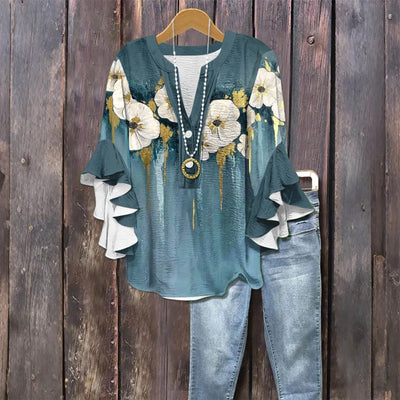 Silk blouse "Garden Party" – Soft & sophisticated