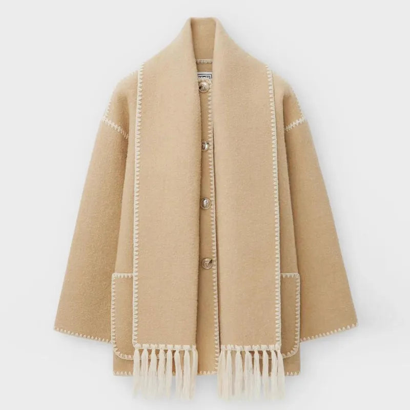Fringe scarf jacket "Sunrise Yoga" – Elegant & refined
