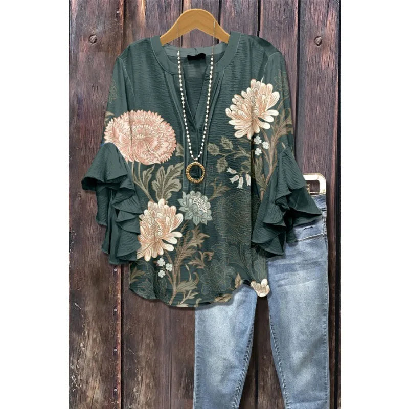 Silk blouse "Garden Party" – Soft & sophisticated