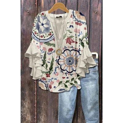 Silk blouse "Garden Party" – Soft & sophisticated