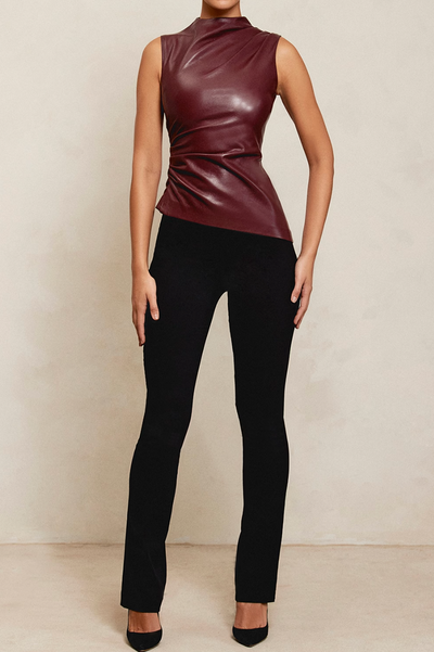 Leather top "Cocktail Hour" – Elegant & refined