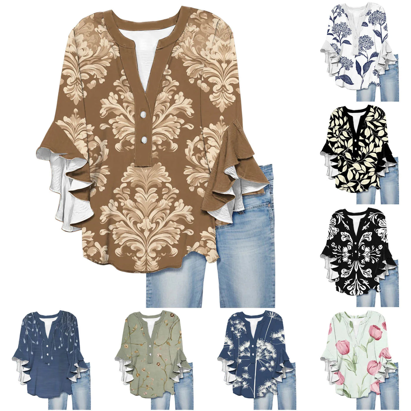 Silk top "Garden Party" – Fresh & feminine
