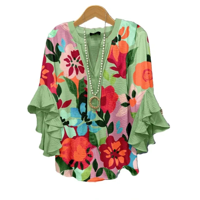 Silk blouse "Garden Party" – Soft & sophisticated