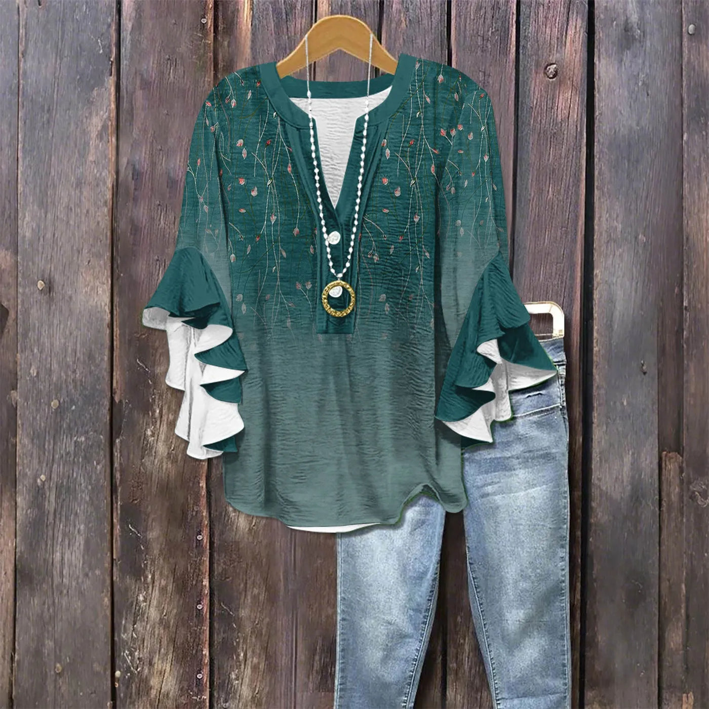 Silk blouse "Market Stroll" – Fresh & feminine