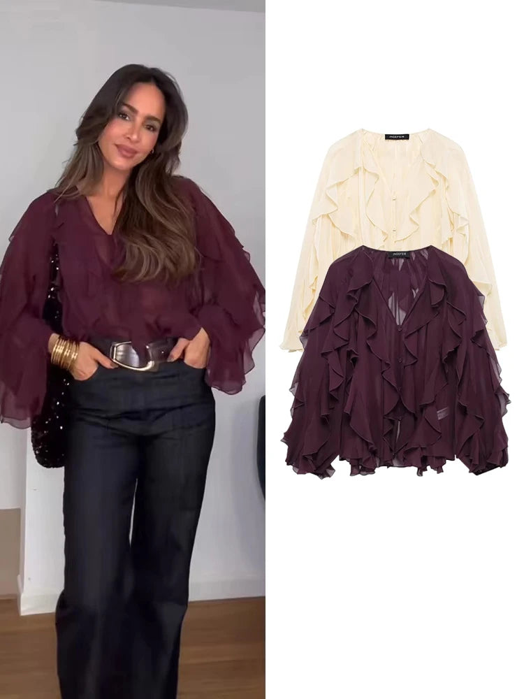 Sheer blouse "Sunday Picnic" – Fresh & feminine