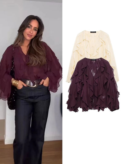 Sheer blouse "Sunday Picnic" – Fresh & feminine