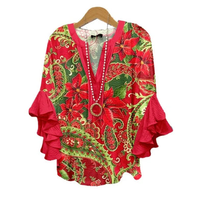Silk blouse "Garden Party" – Soft & sophisticated