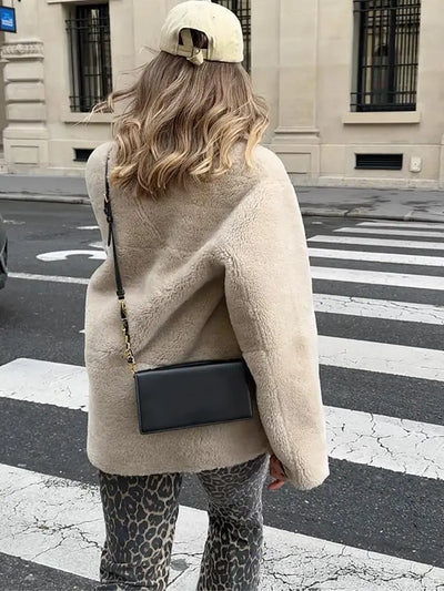 Fluffy coat "Sunday Picnic" – Soft & sophisticated