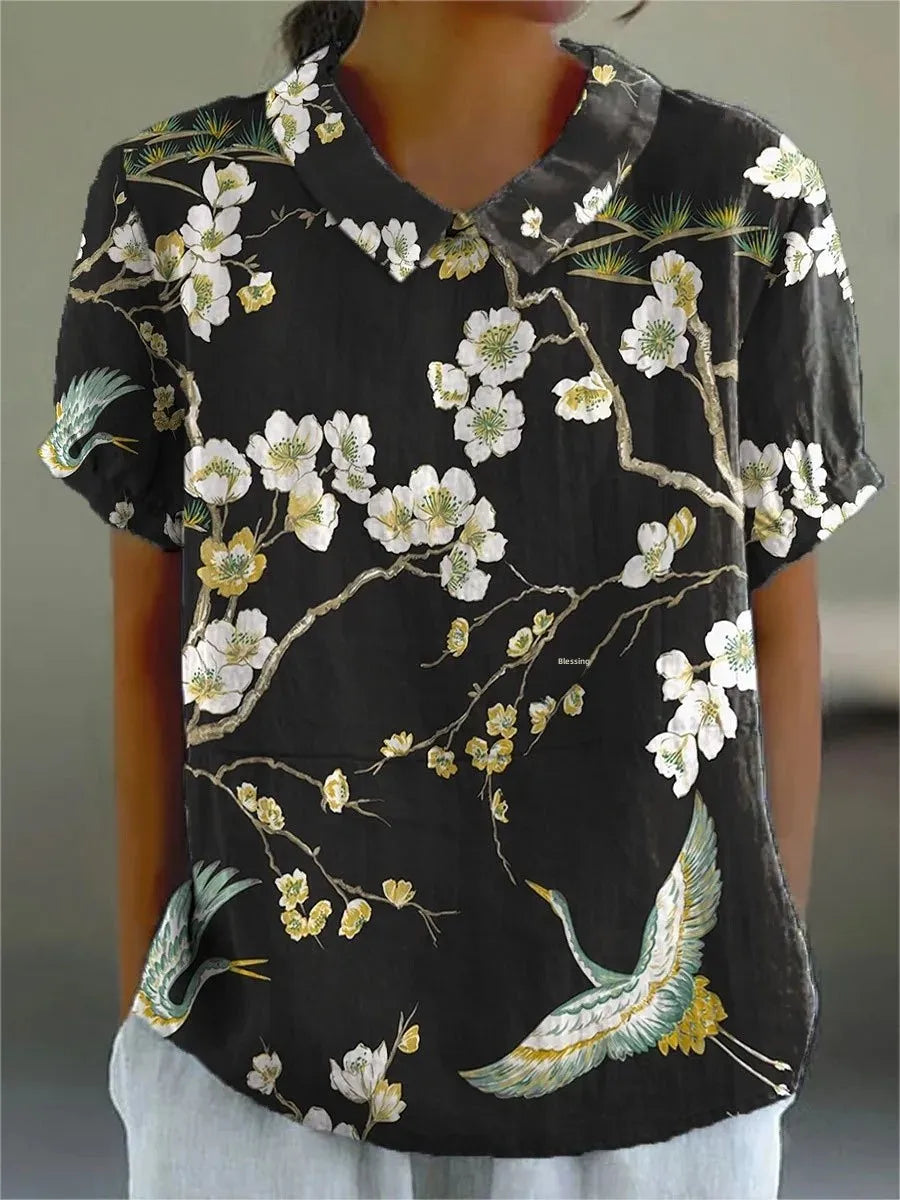 Silk dress "Family BBQ" – Elegant & refined