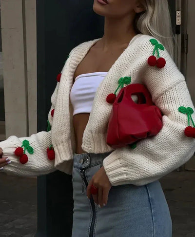 Ruby cardigan "Sunset Soirée" – Elegant & refined