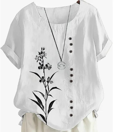 Silk top "Garden Party" – Fresh & feminine