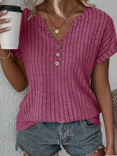 Ribbed tee "Sunday Picnic" – Fresh & feminine