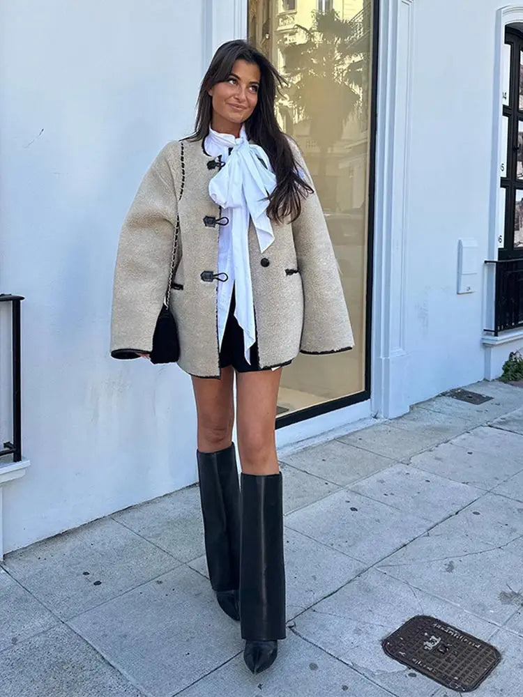 Fluffy coat "Sunday Picnic" – Soft & sophisticated