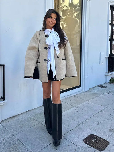 Fluffy coat "Sunday Picnic" – Soft & sophisticated