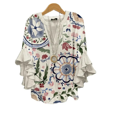 Silk blouse "Garden Party" – Soft & sophisticated