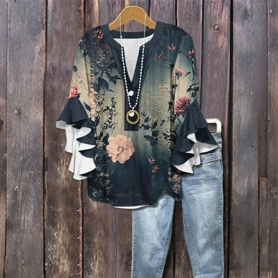 Silk blouse "Garden Party" – Soft & sophisticated