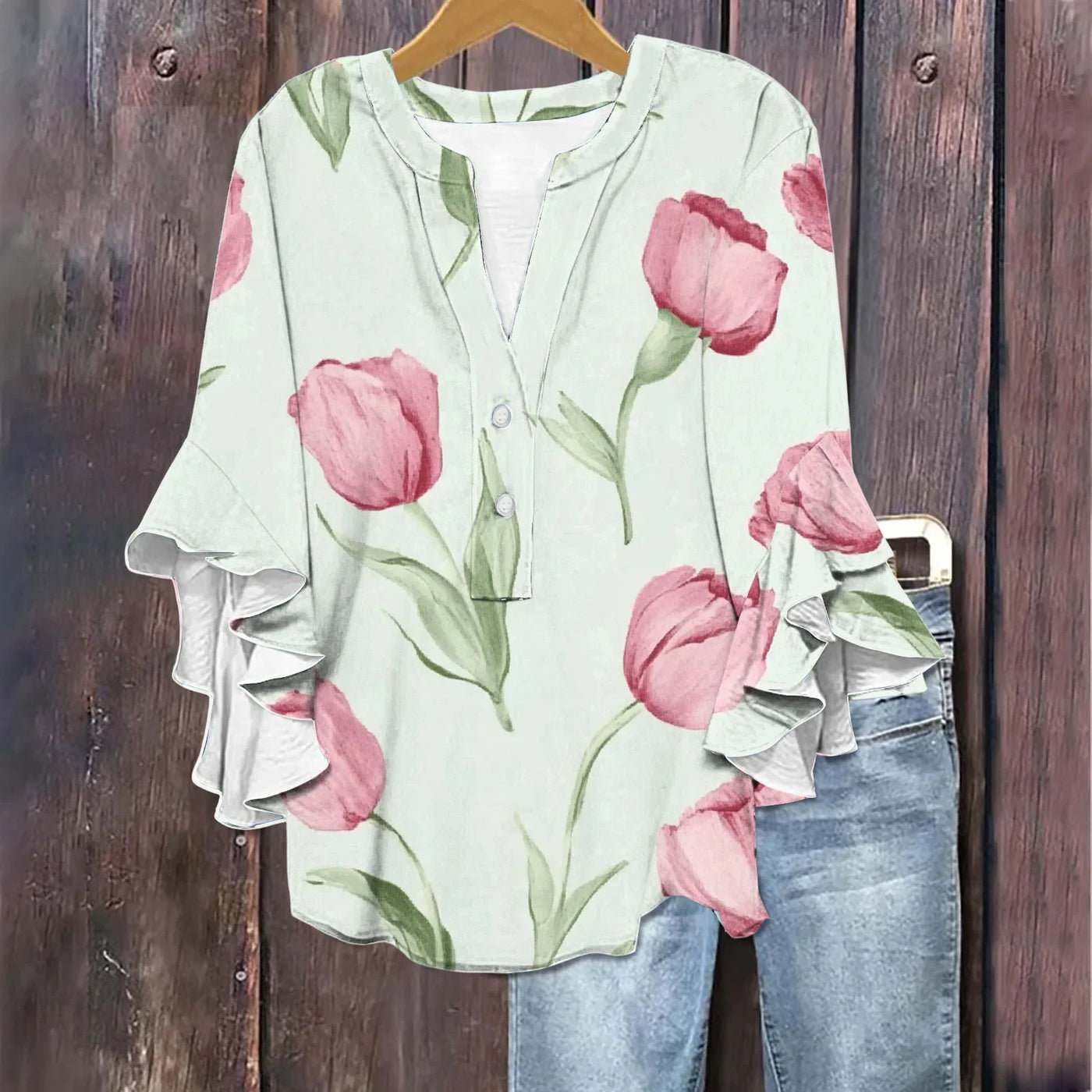 Silk top "Garden Party" – Fresh & feminine