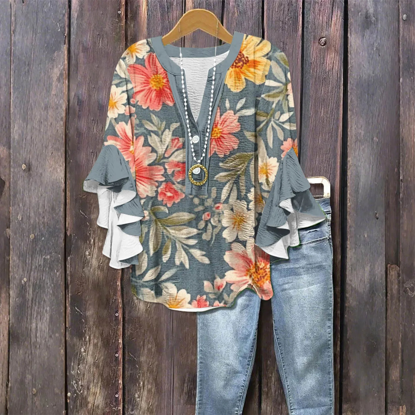 Silk blouse "Garden Party" – Soft & sophisticated