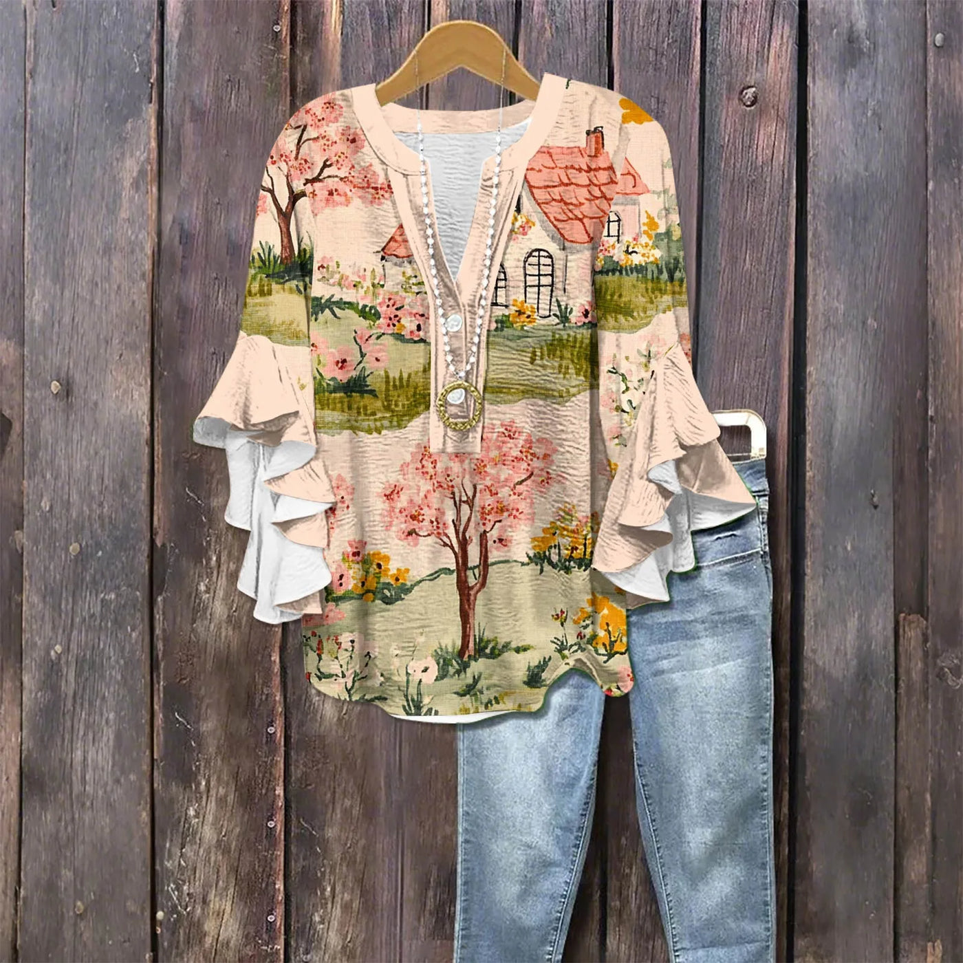 Silk blouse "Garden Party" – Soft & sophisticated