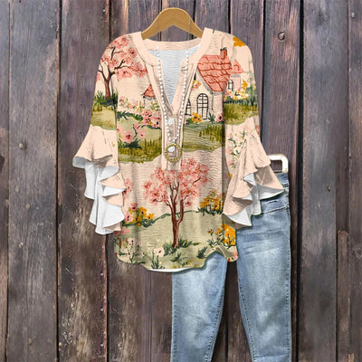Silk blouse "Garden Party" – Soft & sophisticated
