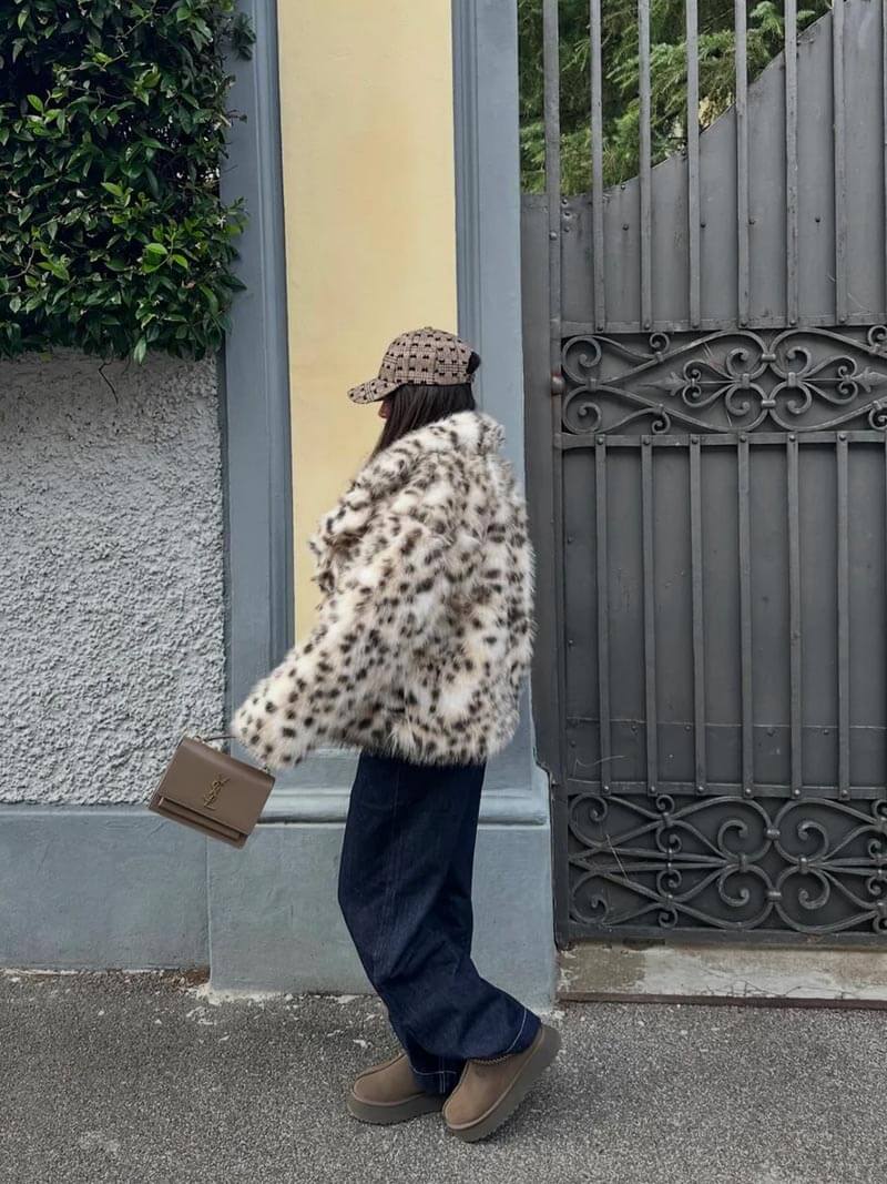 Faux fur jacket "Sunset Soirée" – Elegant & refined