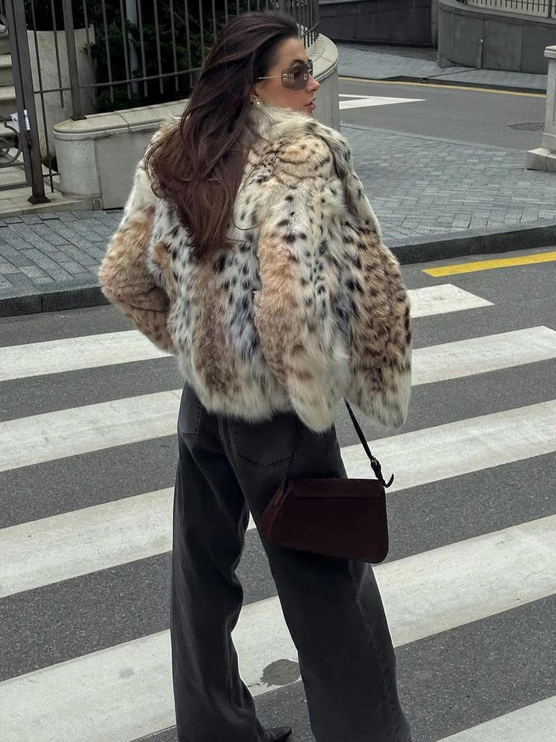 Faux fur jacket "Sunset Soirée" – Elegant & refined