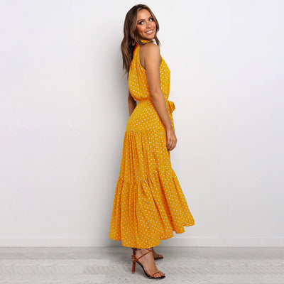 Silk maxi dress "Garden Party" – Elegant & refined