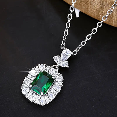 Glowing Green Gem Necklace