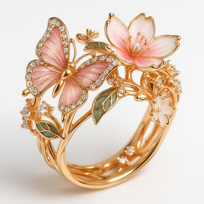 Bright Butterfly Zirconia Ring "Garden Party" – Elegant & refined