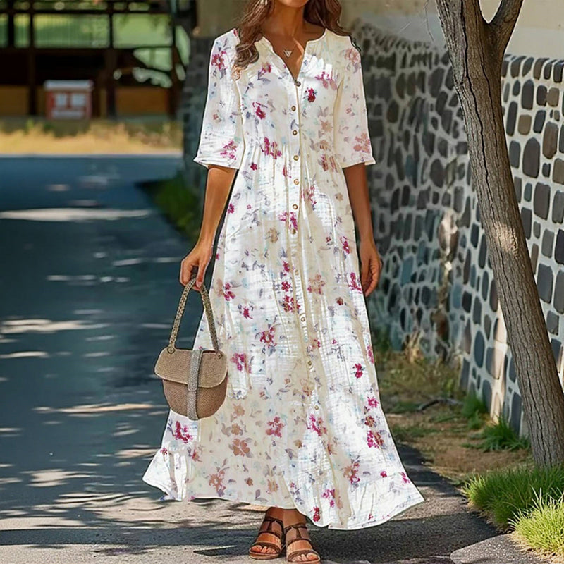Cotton dress "Market Stroll" – Timeless & chic