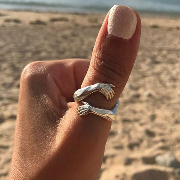 Silver adjustable hug ring "Romantic Dinner" – Elegant & refined