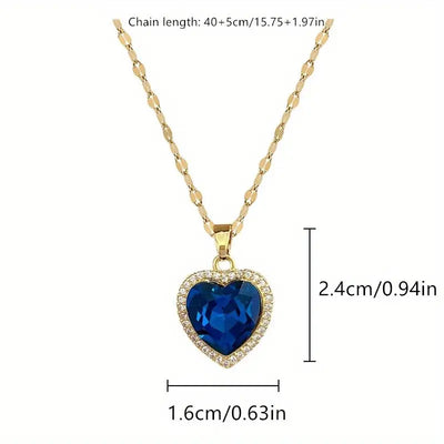 Exclusive Blue Heart Elegance Pendant