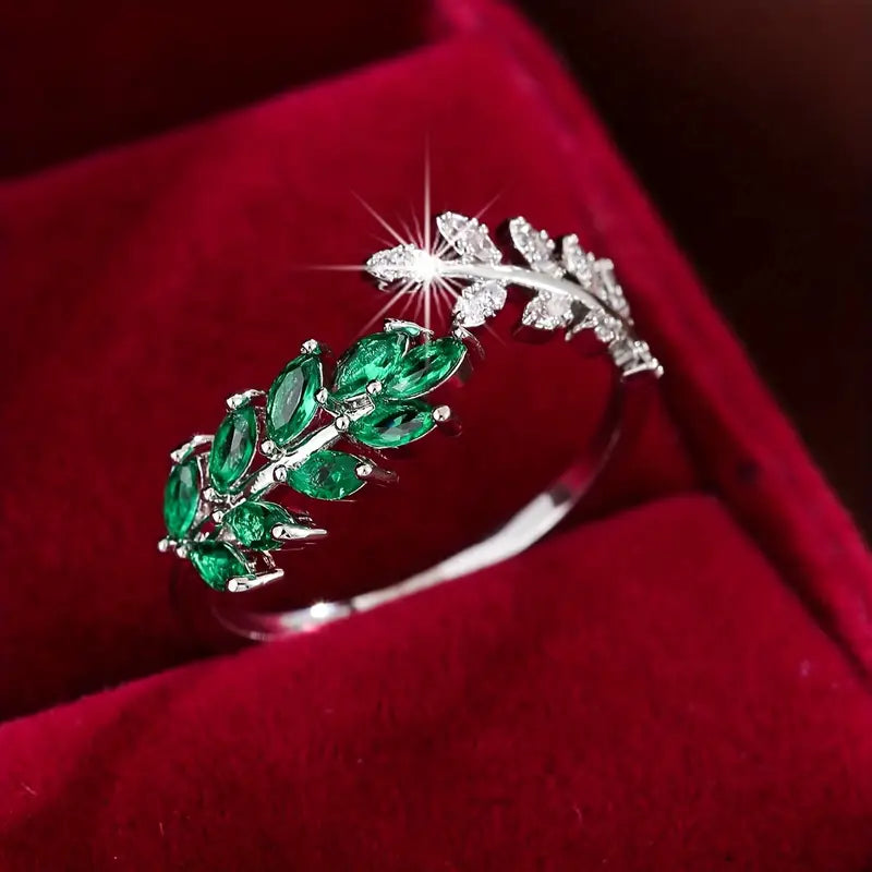 Radiance Green Silver Ring