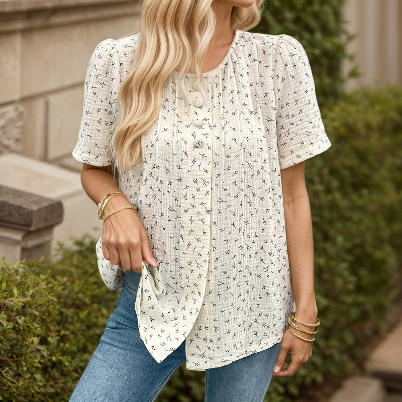 Silk blouse "Garden Party" – Elegant & refined