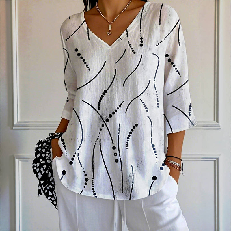 Silk blouse "Market Stroll" – Elegant & refined