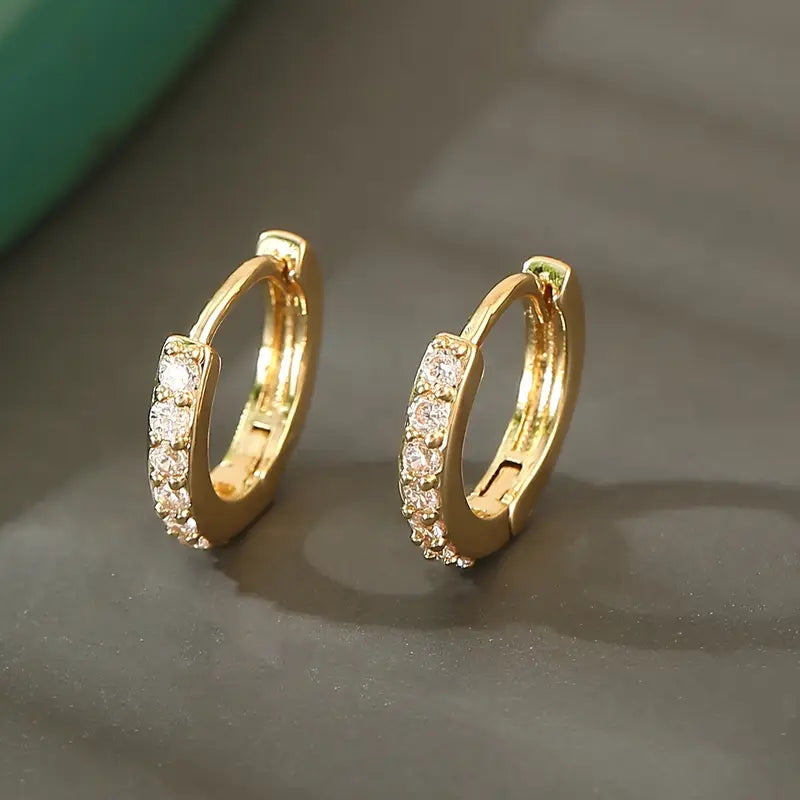 Emerald Chic Gold Drop Earrings
