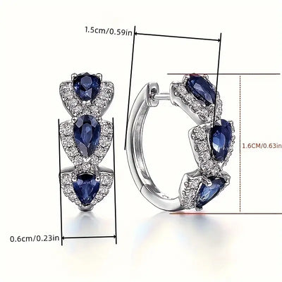 Regal Blue Gemstone Earrings