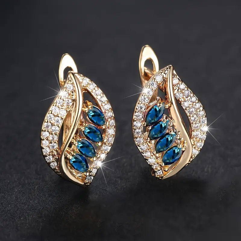 Celestial Gold Sapphire Earrings